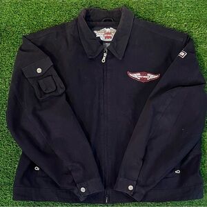 Vintage 90s Harley Davidson Biker Jacket Men’s 3XL High Gear Canvas Milwaukee
